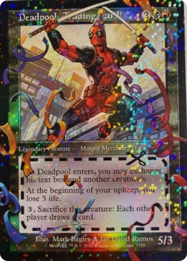 Deadpool, Trading Card (7129) (Pool Party Foil) [Secret Lair Drop Series]