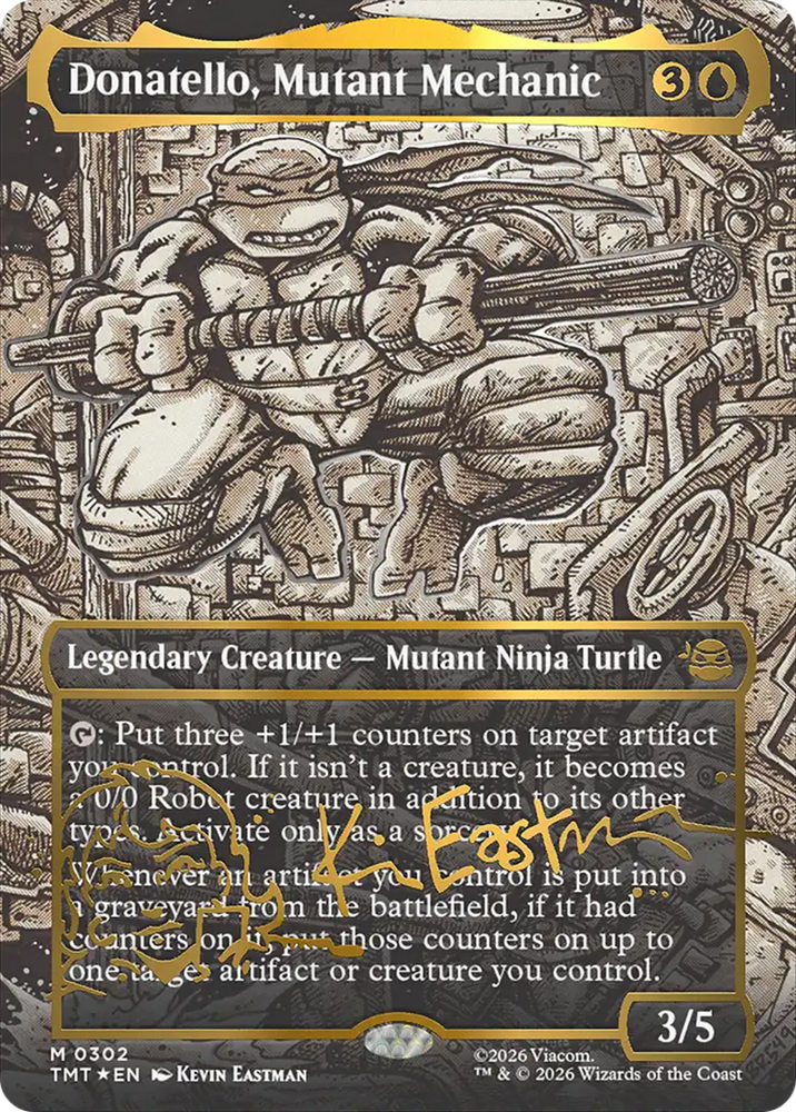 Donatello, Mutant Mechanic (Borderless) (Gold-Stamped Signature) [Teenage Mutant Ninja Turtles]