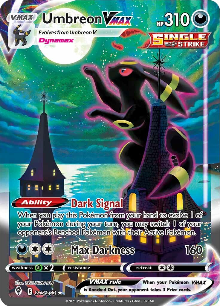 umbreon pokemon card vmax (Alternate Art Secret) When your Pokmon VMAX is Knocked Out A PSA 10 Umbreon VMAX