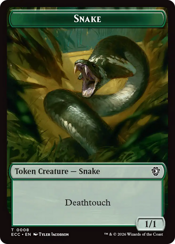Zombie // Snake Double-Sided Token [Lorwyn Eclipsed Tokens]