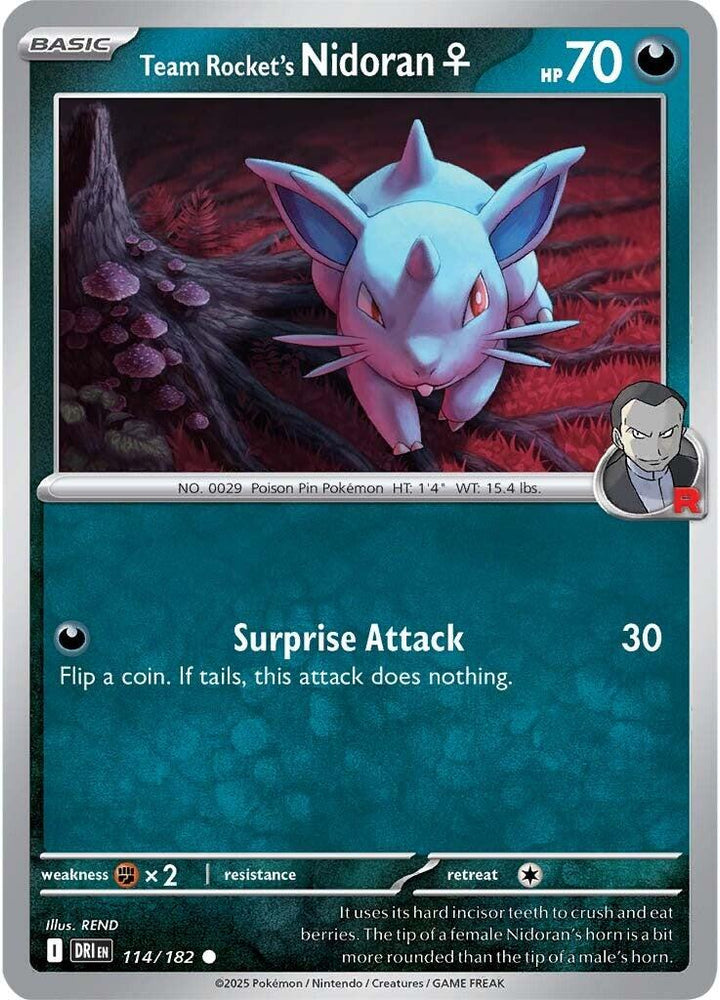 Team Rocket's Nidoran (114/182) [Scarlet & Violet: Destined Rivals]