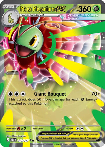 Mega Meganium ex (010/217) [Mega Evolution: Ascended Heroes]