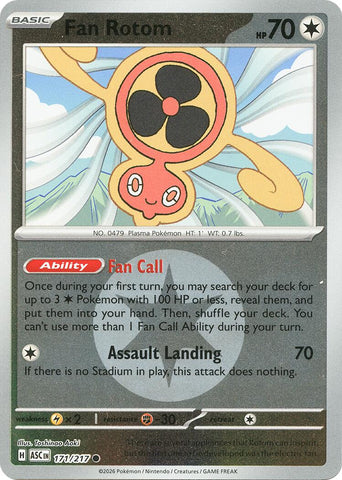 Fan Rotom (171/217) (Energy Symbol Pattern) [Mega Evolution: Ascended Heroes]