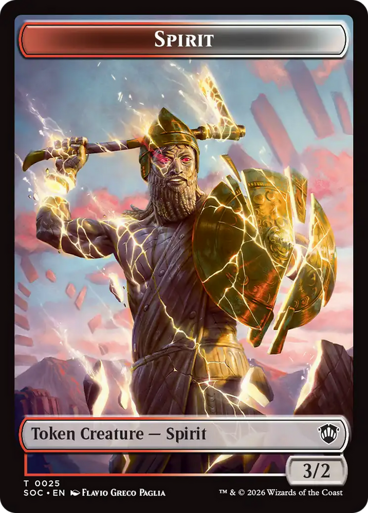 Spirit (0025) // Rogue Double-Sided Token [Secrets of Strixhaven Commander Tokens]