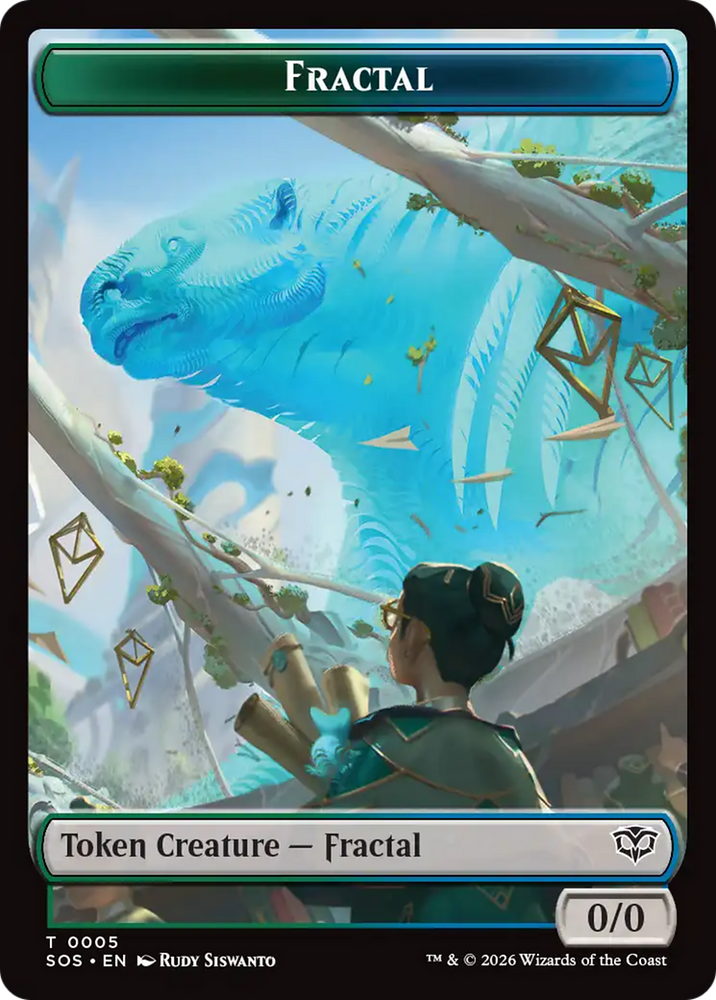Fractal (0005) // Pest (0009) Double-Sided Token [Secrets of Strixhaven Tokens]