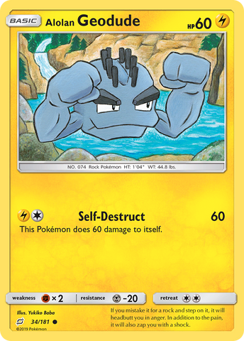 Alolan Geodude (34/181) [Sun & Moon: Team Up]