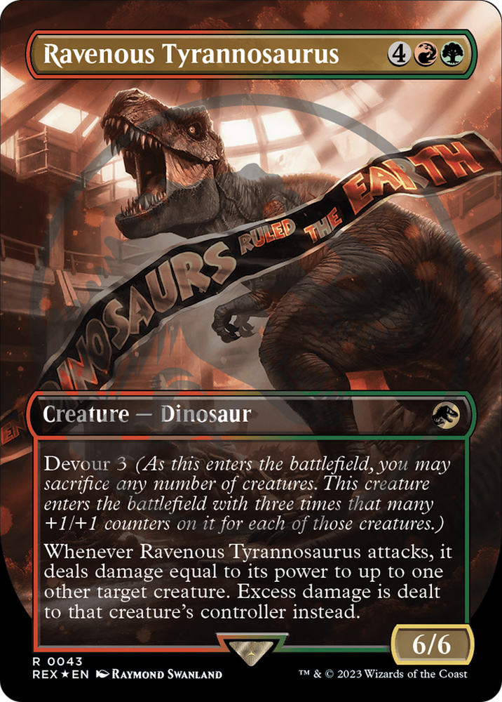 Ravenous Tyrannosaurus Emblem (Borderless) [Jurassic World Collection Tokens]