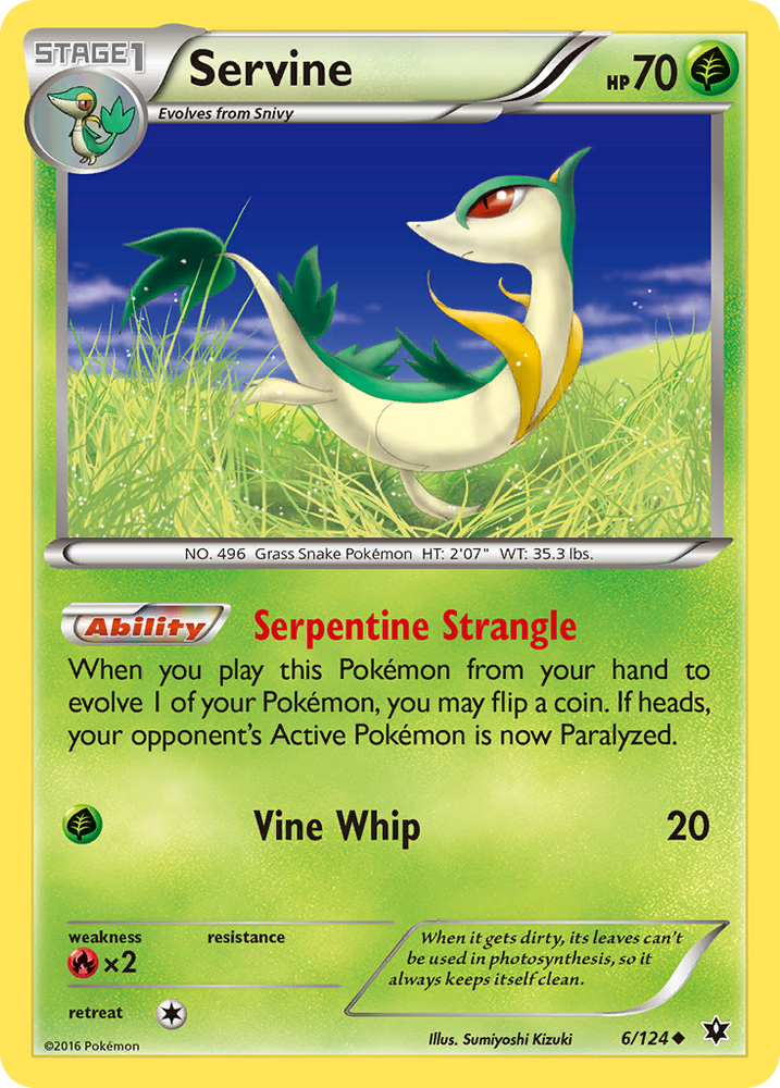 Servine (6/124) [XY: Fates Collide]